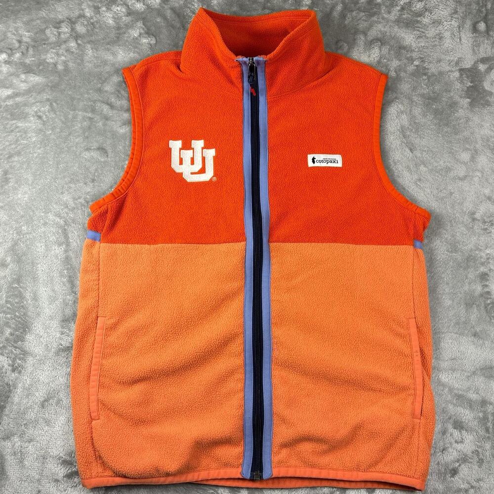 Cotopaxi Amado Two-Toned Orange U of U Full-zip Sweater Vest Size Small